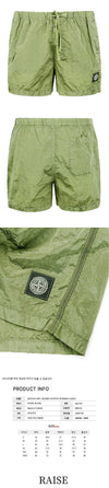 STONE ISLAND ショートパンツロゴライトカーキ2023FW 52952952 [P]
