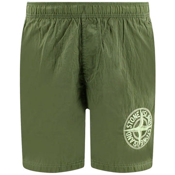 Stone Island Logo Embroidered Swim Shorts Khaki 7815B0948 V0055 52952937