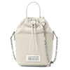 MAISON MARGIELA 5AC ミニ バケットバッグ ホワイト 23FW 0035 P4348 H9677 55827499 [P]