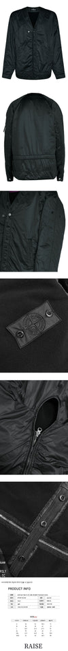 STONE ISLAND Seiden-Twill TC Logo Wappen Jacke Schwarz 771940328 V2029 52912296 [P]
