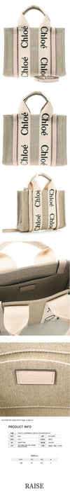 Chloe Woody Small Tote/Shoulder Bag Cement Pink 6J5 60378847 [P]