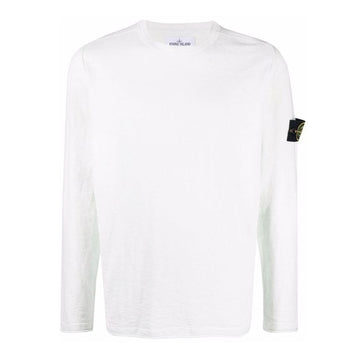 STONE ISLAND ストーン ワッペン ラウンド ニット ホワイト 7615502B0 V0001 52683343