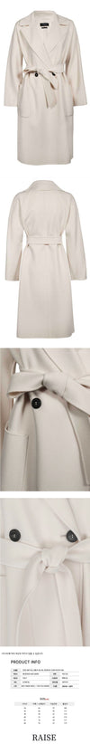 MaxMara Belted Wool Coat Off-White 2350110337 006 59940758 [P]