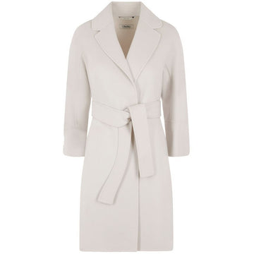 MAXMARA Arona taillierter Wollmantel Ecru 2390111031 071 59940741
