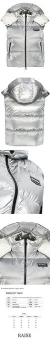 DUVETICA EPIPOLI SILVER Hooded Padded Vest VDDV25235K0001 SIL 64786566 [P]