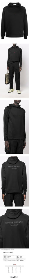 STONE ISLAND Stein Logo Gummi Hoodie Schwarz V0029 7615634X2 52683285 [P]
