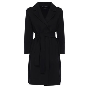 MAXMARA Arona Gürtelte Wolljacke Schwarz 2390160439 013 59940734