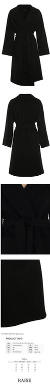 MAXMARA Rovo Gürteltier Wolle Mantel Schwarz 2350160339 013 59940729 [P]