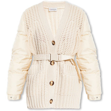 MONCLER ロゴミックスパディングカーディガン アイボリー 9B000 36 M2079 034 64448559