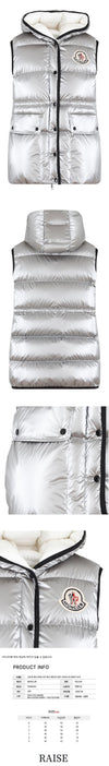 Moncler HERA Logo Padded Vest Silver 1A000 53 596T2 915 57441984 [P]