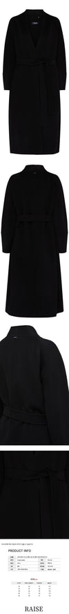 MAXMARA CALLA Wolle Mantel mit Gürtel Schwarz 2390160839 013 59864121 [P]