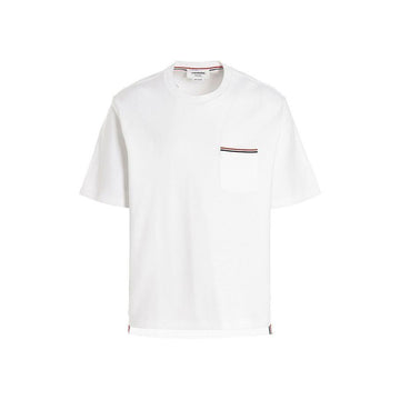 THOM BROWNE 三線ポケットTシャツホワイト MJS183A 07323 100 59863578