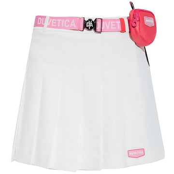 DUVETICA MINCANA Ball Pouch Belt Skirt Shorts VDSK10133K0001 IVL 57282444