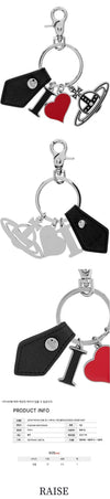 Vivienne Westwood I Love ORB Saffiano Key Ring 82030082 S000B N401 64078610 [P]