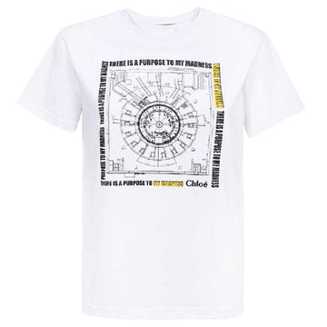 CHLOE Grafikdruck Rundhalsausschnitt T-Shirt 23SS CHC23UJH01181 101 51452954