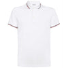 MONCLER Logo Dreilinien Poloshirt Weiß 8A000 12 84556 001 55134321 [P]