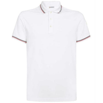 MONCLER Logo Dreistreifen Poloshirt Weiß 8A000 12 84556 001 55134321
