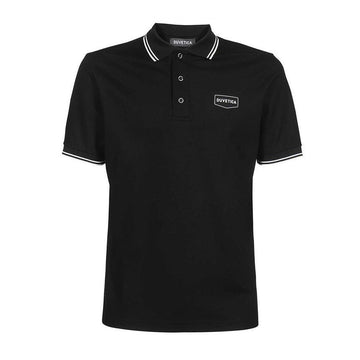 DUVETICA CARATON Logo Lining Kragen T-Shirt BKS VUTS01233K0001 57282378