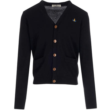 Vivienne Westwood Embroidered Logo V-Neck Cardigan 56954503