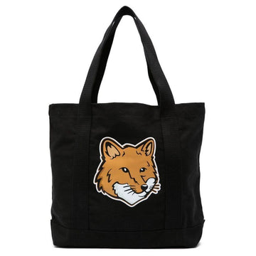 MAISON KITSUNE フォックスヘッドプリンティングトートバッグ ブラック LW05101WW0050 P199 63497222