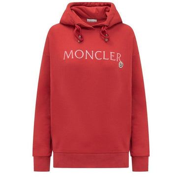 Moncler Women's Logo Embroidered Hoodie Red 8G000 16 899WC 455 55134265