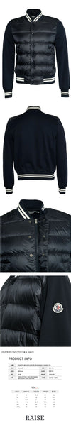 Moncler Logo Varsity Bomber Jacket Navy 8G000 11 809KZ 778 63020297 [P]