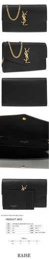 SAINT LAURENT Uptown Envelope Chain Wallet Shoulder Bag 607788 1GF0J 1000 50806000 [P]