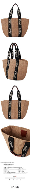 CHLOE Logo-Gurt Woody Große Einkaufstasche 915 61114928 [P]