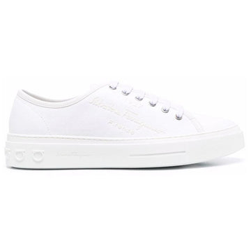 SALVATORE FERRAGAMO MEDITERR ECO ロートップ スニーカー ホワイト 0751193 48938635