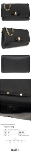 SALVATORE FERRAGAMO Mini Chain Shoulder Bag Schwarz 21-2976 0759592 48799002 [P]
