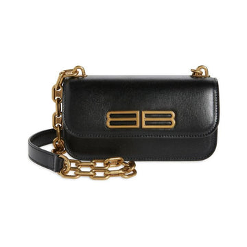 BALENCIAGA 23SS BBロゴ XSチェーンクロスバッグ ブラック 679863 2101O 1000 46657627