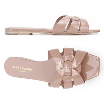 Saint Laurent Tribute Flat Sandals Pink Beige stamp: 571952 B8I00 9935 46529681