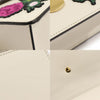GUCCI 470270 Weiß Leder WEB Blumenstickerei Mini Tote 2WAY 141459968 [P]