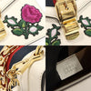 GUCCI 470270 Weiß Leder WEB Blumenstickerei Mini Tote 2WAY 141459968 [P]