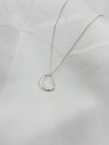 Tiffany & Co Open Heart Necklace Silver Pendant 16mm 141470475 [P]