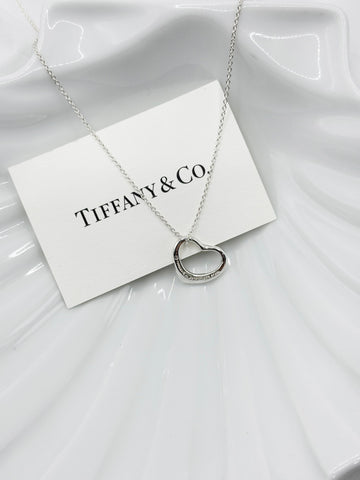 TIFFANY & CO Offenes Herz Anhänger Silber 16mm 141470475