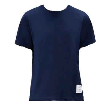 THOM BROWNE Relaxed-Fit T-Shirt mit seitlichen Schlitzen aus mitt schwerem Stoff 00042 415 141472895