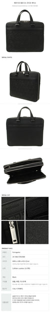 Salvatore Ferragamo Embossed Briefcase stamp: 24 1364 0763369 141507843 [P]