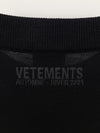 vetements Black Lettering Center Logo Round Knit 63844399 [P]