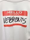 VETEMENTS Weiße Name Tag Drucklogo Sweatshirt 59326738 [P]