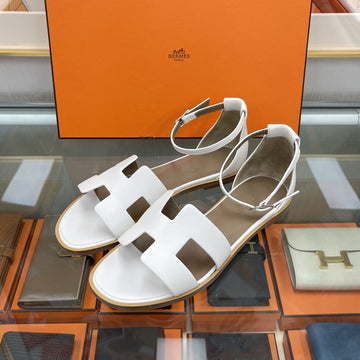 HERMES Santorini Strap Sandalen Weiß H182139 141533695