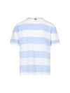 THOM BROWNE ポケット RWB トリミング ラグビー ストライプ 半袖 Tシャツ MJS201A J0049 452 141548505 [P]
