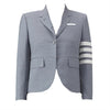 THOM BROWNE 4バーストライププレーンウィービングウールジャケット FBC010V 06146 035 141551184 [P]