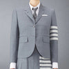 THOM BROWNE 4バーストライププレーンウィービングウールジャケット FBC010V 06146 035 141551184 [P]