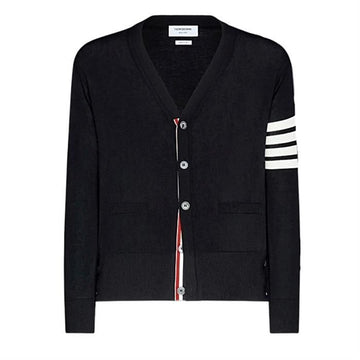 THOM BROWNE 4バー ストライプ サステイナブル ウール カーディガン MKC002A Y1014 001 141551192