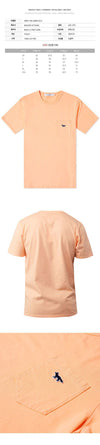 Maison Kitsune Blue Fox Patch Pocket T-Shirt Peach IM00110KJ0008 P612 84811889 [P]