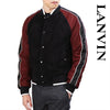 LANVIN RMLF0011A16 1030 Wildleder Lammleder Piping Baseballjacke 141601948 [P]