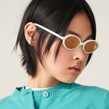 Miu Miu Sunglasses SMU04Z 142 40D Ligard Eyewear Luxury Mirror White Horn Frame 93890431