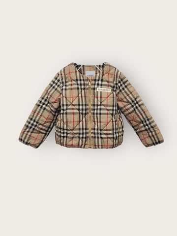 Burberry Baby Vintage Check Logo Patch Quilted Jacket Jumper 141613646