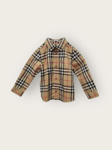 BURBERRY ベビー ビンテージ チェック ストレッチ コットン シャツ 18M 141615017